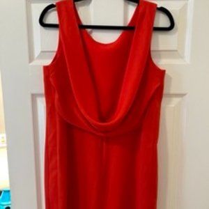 BCBG Red draped back cocktail dress